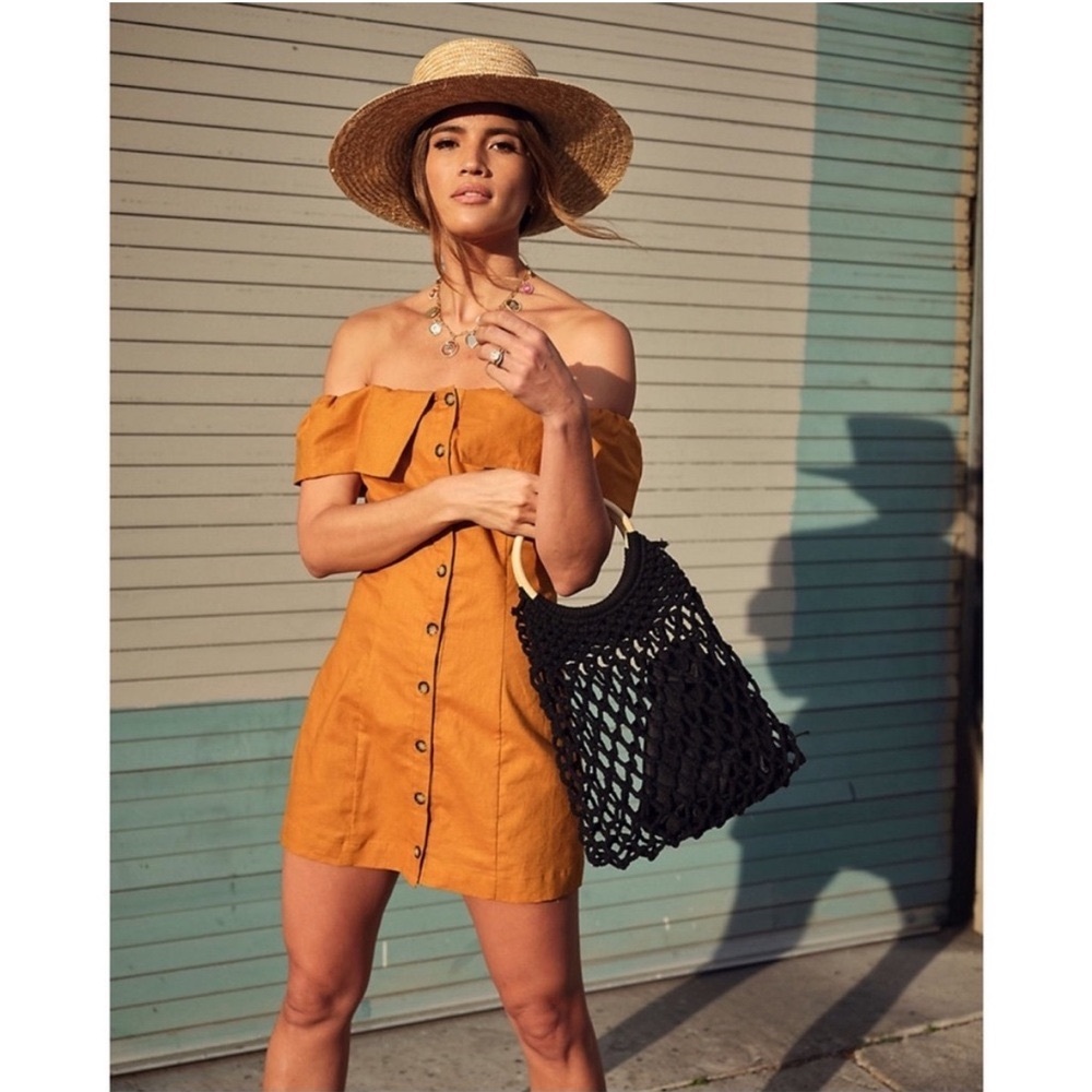 EUC Rocky Barnes for Express linen dress